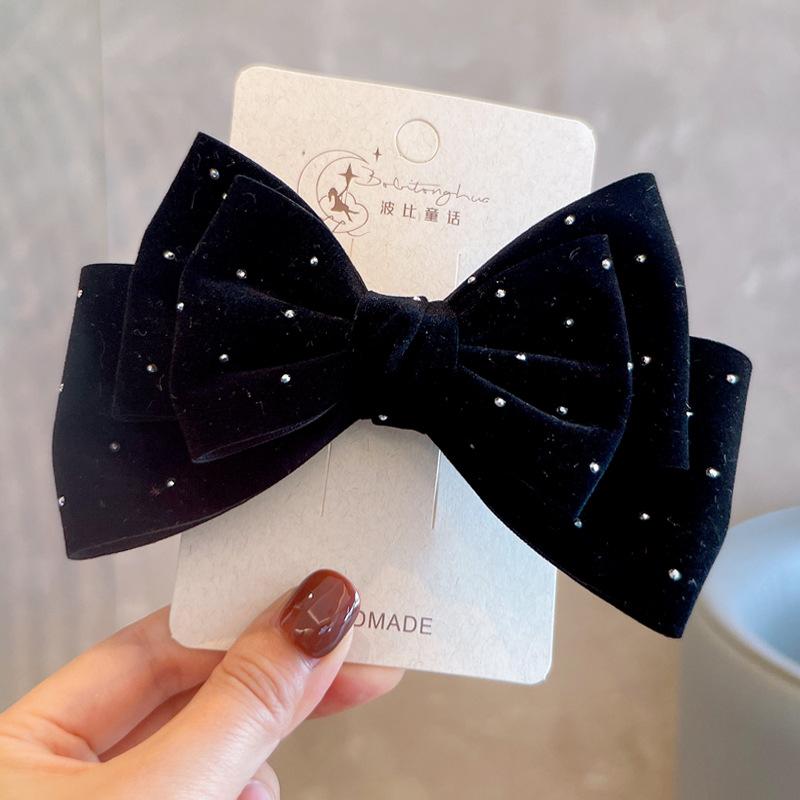 New Pearl Bow Hair Clips Gauze 3D Princess Sweet Barrettes for Children Headwear Girls Kids Hair Accessories
