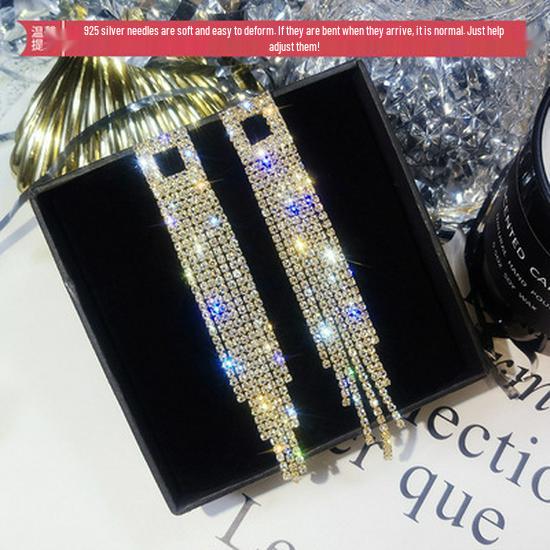 Pearl & Zircon Tassel Earrings