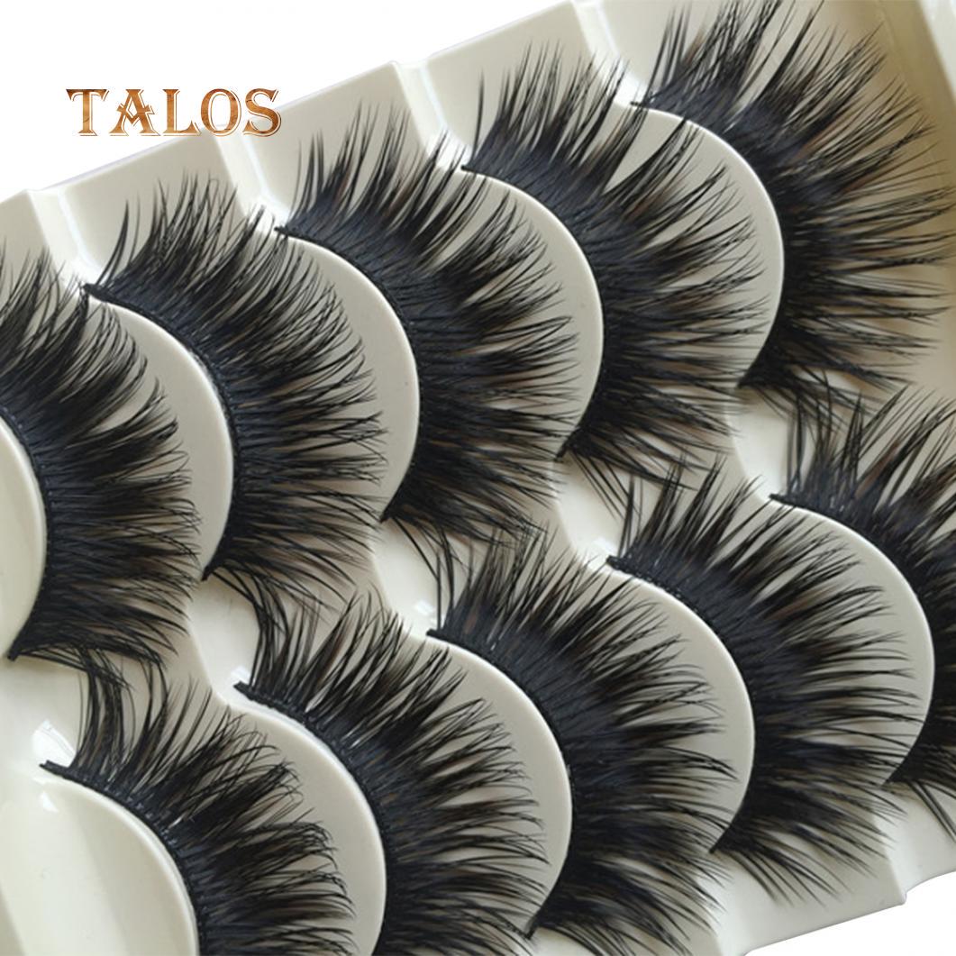 5 пар модных длинных густых ресниц поддельные перекрестные ресницы красота инструмент — фото 3