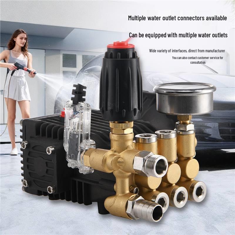 High-Pressure Ceramic Plunger Pump Head Assembly for Car Wash & Farm Use