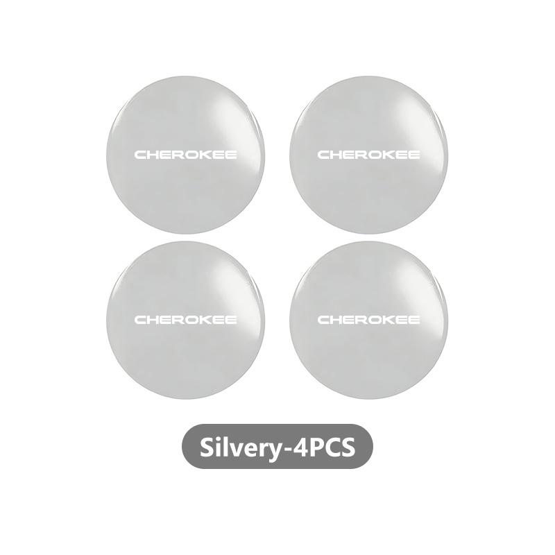 For Jeep 4pcs 56mm Car Wheel Center Hub Cap Emblem Sticker Accessories Cherokee Patriot Liberty Wrangler JK JL Commander NXJPT1
