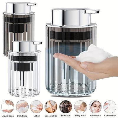 1 pz. Dispenser di sapone schiumogeno per le mani, flacone vuoto ricaricabile da banco per detergente per il viso, shampoo, gel doccia, accessori per il bagno