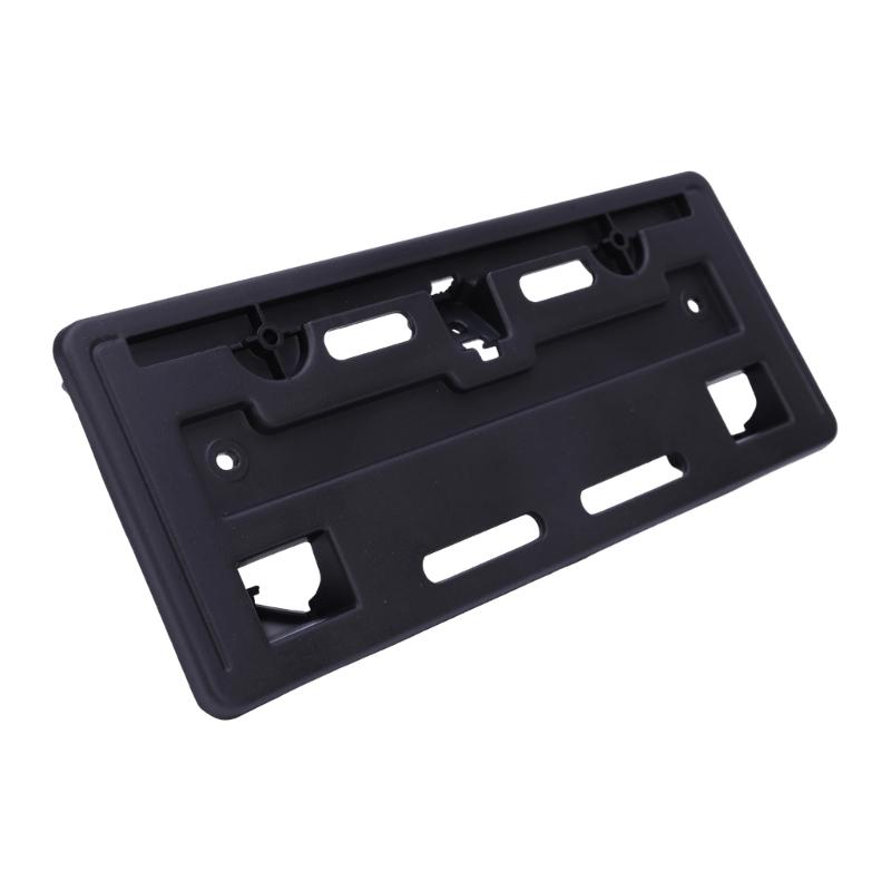 Black ABS Front License Plate Bracket, Replacement Mount with Multiple Mounting Points and 6 Included Screws for the Stated Application