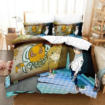 Nowe Kreskówki 3D Soul Eater Zestaw Pościeli Pojedynczy Twin Pełny Queen King Size Zestaw na Łóżko Dorosły Dziecko Sypialnia Zestawy Poszewek na Kołdrę Tekstylia Domowe