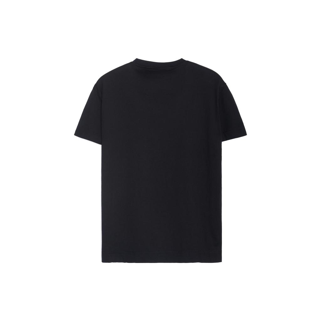 Versace Ss22 Printed Solid Round Neck Short Sleeve T-Shirt Men Tops Black A232741-AUU0100-5A1008
