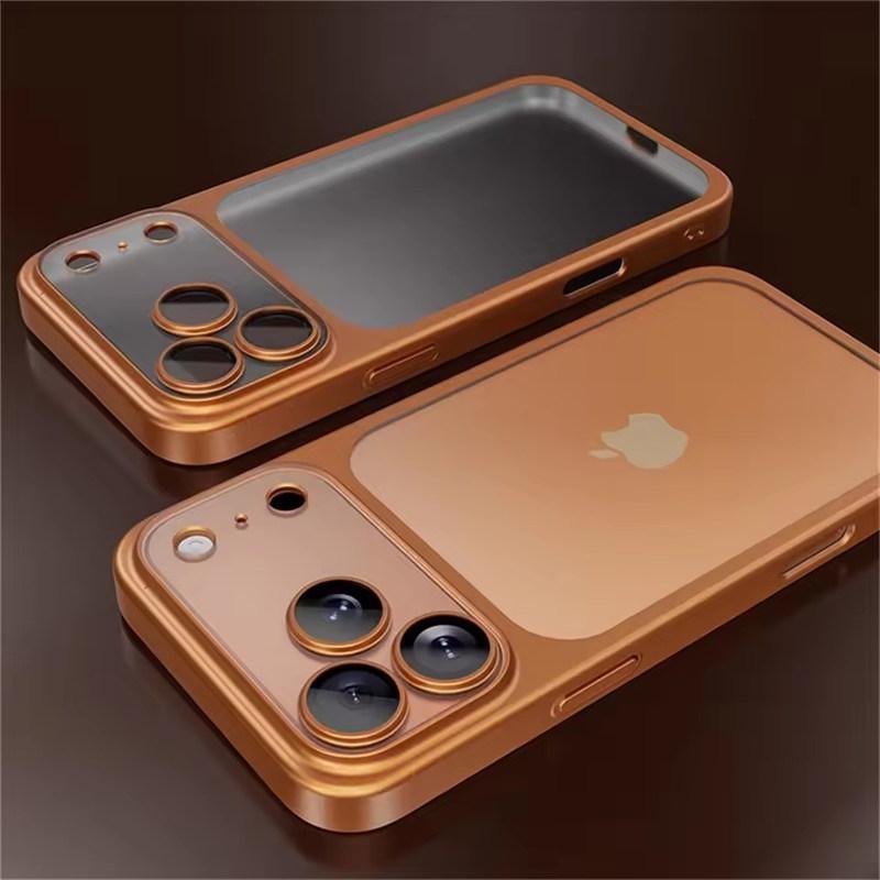 Luxury Original Matte Clear Frosted Phone Case For iPhone 17 Air 16 15 14 13 12 11 Pro Max Air Lens Protection Shockproof Back Cover