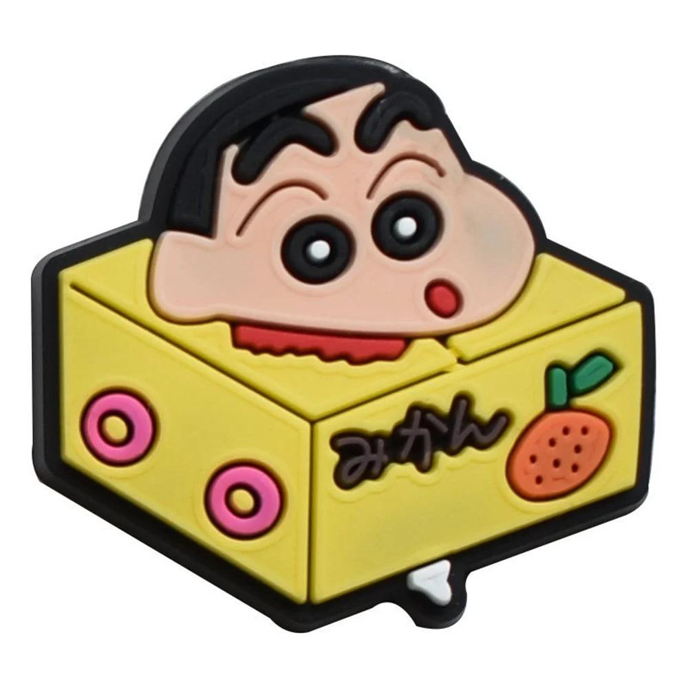 Crayon Shin-chan Sneaker Buckle Animation Derivatives Sandals Buckle Decorations Anime Cartoon Buckle for Bag Shoe Charm Croc