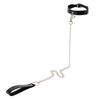 Faux Leather Choker Necklace And Leash Set for Women Adjustable Gothic Black Collar Chain Necklace with Bell for Clubwear Rave BDSM Cosplay