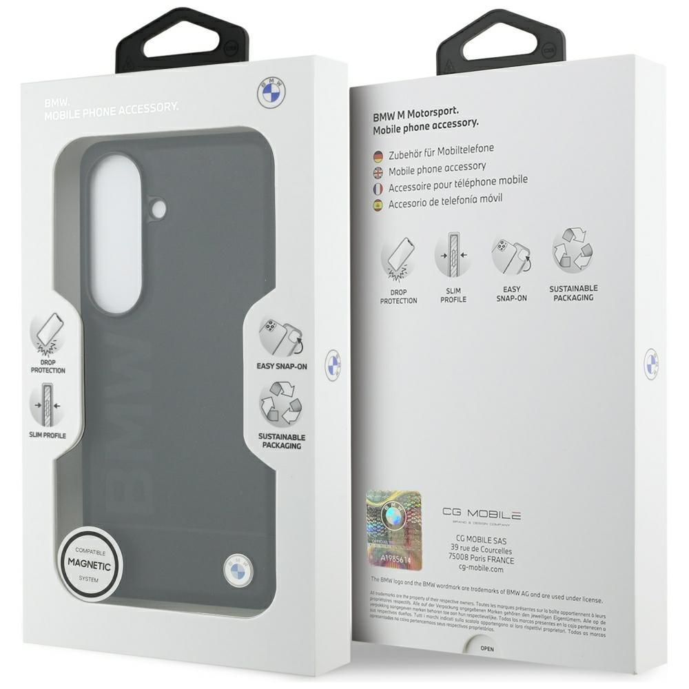 BMW Leather Hot Stamp MagSafe Case for Samsung Galaxy S26+ Black
