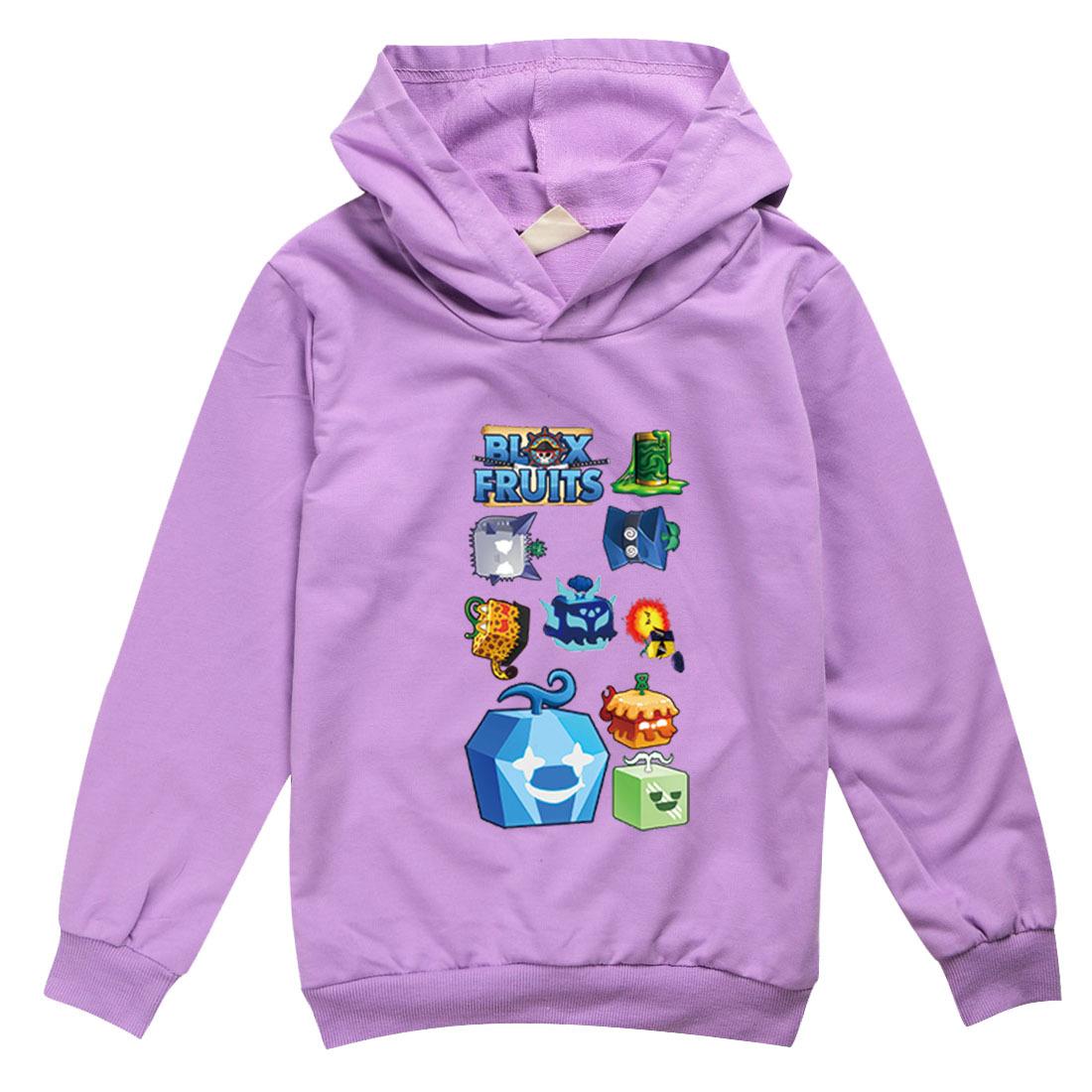 

Дитяча толстовка 3D blox fruits пуловер Дитячий светр 100cm фіолетовий
