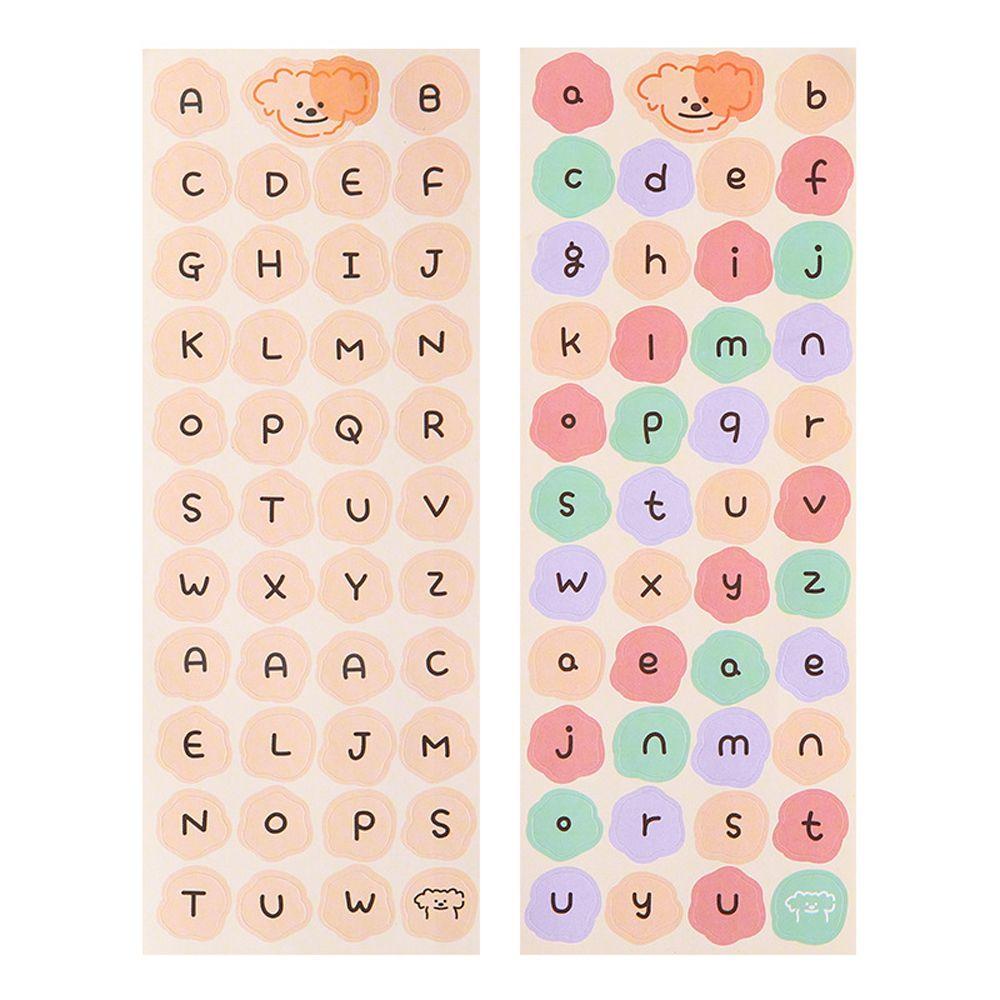 Dog Sticker English Letter Label Sticker English Uppercase Lowercase Alphabet Stationery Sticker