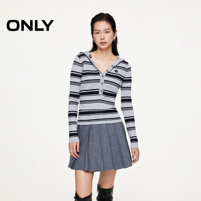 ONLY Women s Elegant Hooded Half-Button Knit Sweater M 12360₽
