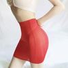 Erotischer, einfarbiger, transparenter, elastischer, figurbetonter Minirock für Damen