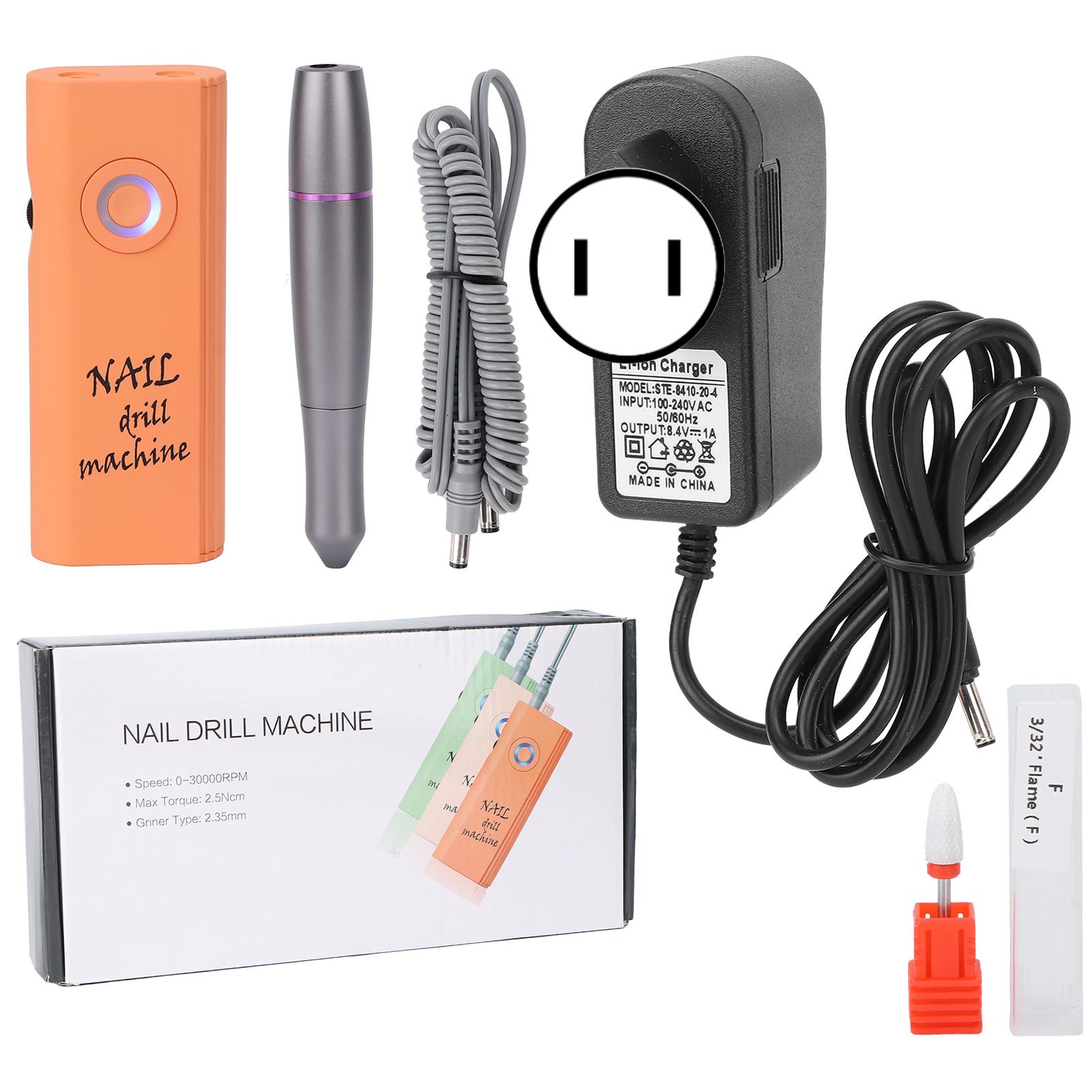 

Nail Drill Machine Multifunction Nail Drill Set for for Men Women and Children 100‑240V Orange US Plug