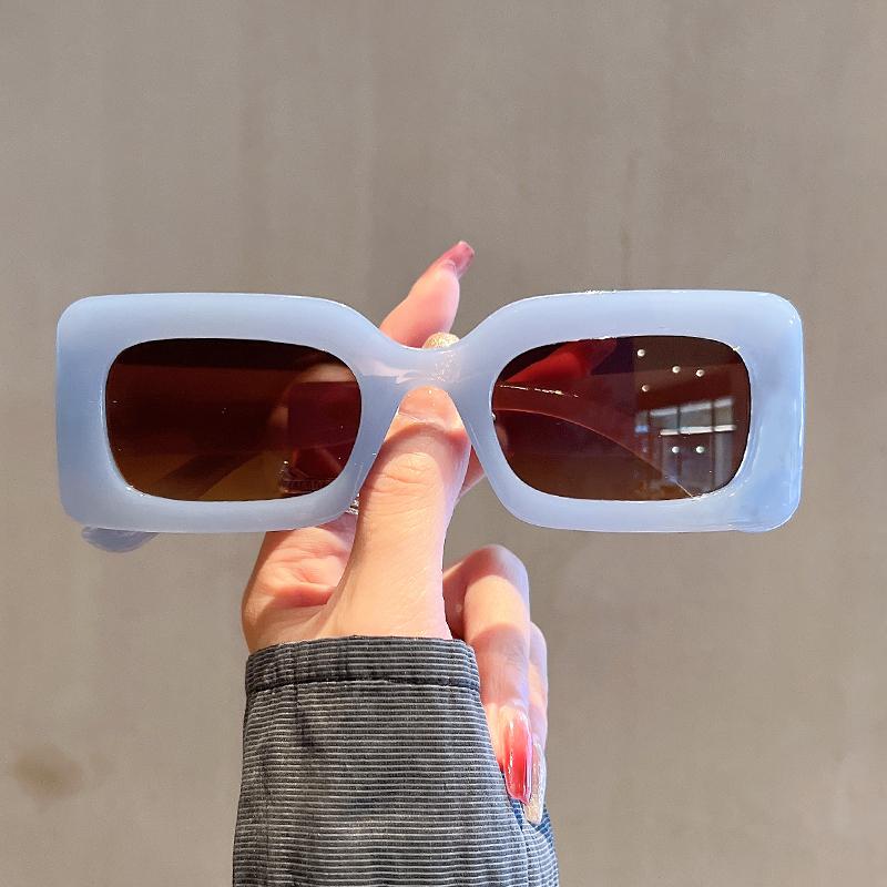 KAMMPT Vintage Rectangle Sunglasses Women Trendy Candy Color UV400 Protection Luxury Brand Design Fashion Shades Eyewear