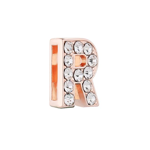 

2 шт./лот, полый кристалл, 26 алфавитов, хранитель слайдов, подвески, бусины, браслет из нержавеющей стали, сетчатый браслет для женщин, изготовление своими руками 2pcs