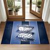 Birmingham City Design Crystal Velvet Rug Soft Decorative Mat for Bedroom Entrance