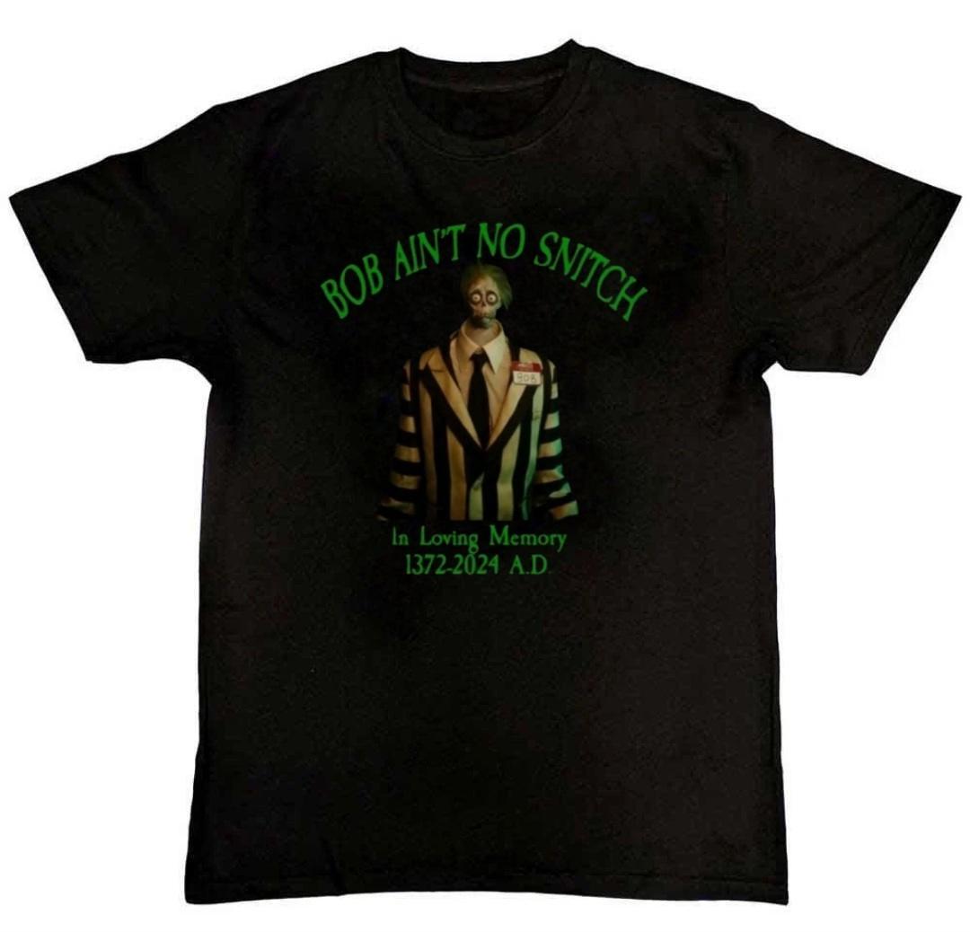 Bob BeetleJuice Inspired Graphic Print Mens T-Shirt S