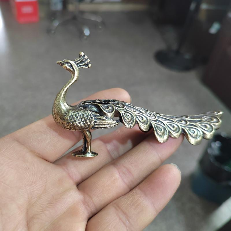 

1 шт. Тварина Латунна Прикраса Павич Прикраса Декор для дому Статуетка Фігурка Китайський Рукоділля Декор для дому та офісу onesize