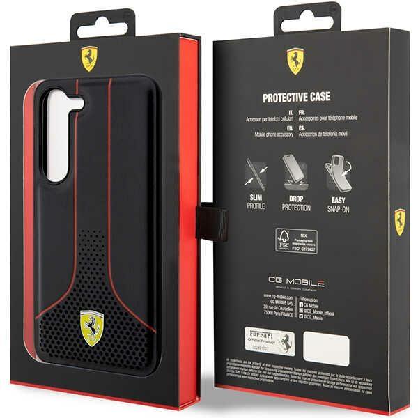 Etui Do Samsung Galaxy S23 Plus Ferrari Perforated Czarne
