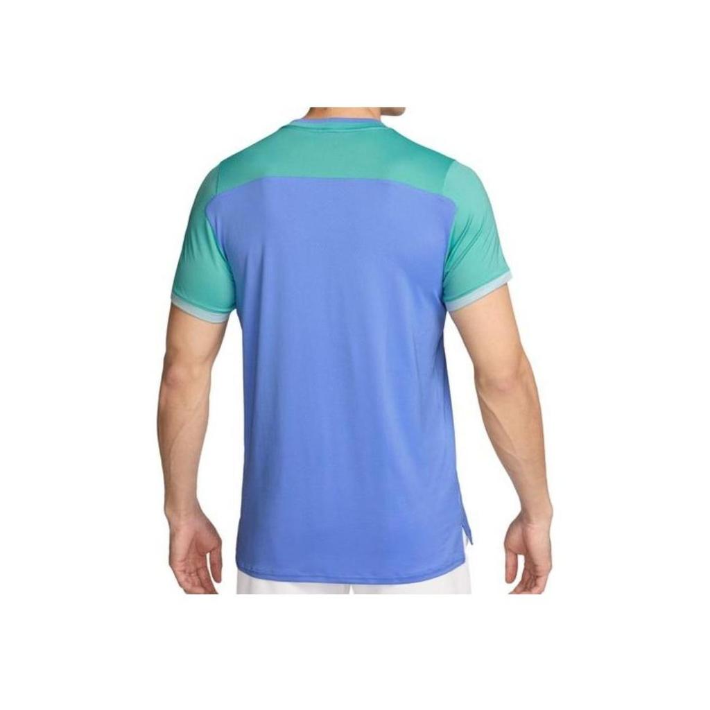 Nike T-shirt Uomo Manica Corta Girocollo Color Block Top Blu FD5320-494