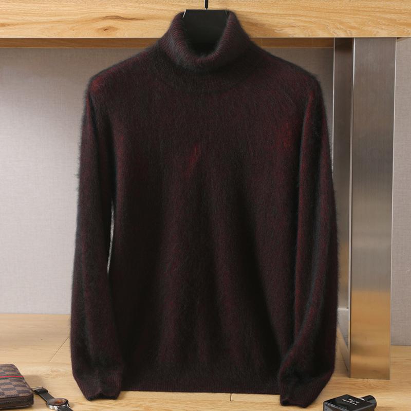 Podzimní Zimní Kašmírový Rolák Pánský S Dlouhým Rukávem Ležérní Norkový Kašmírový Svetr Pletený Svetrový Top