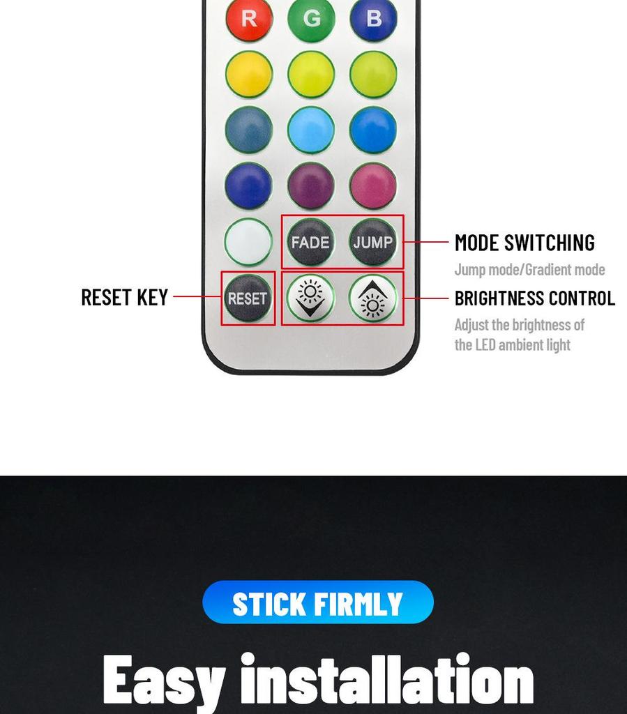 Solar 12-LED Remote Control Truck Roof & Cab Marker Light for F150 & RAM