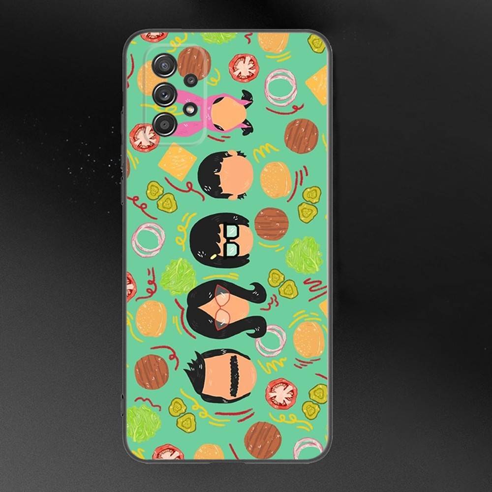 Cartoon B-Bobs Burgers Phone Case For Samsung Galaxy A 91,80,73,72,71,53,52,51,22,5G Shockproof Soft Black Cover