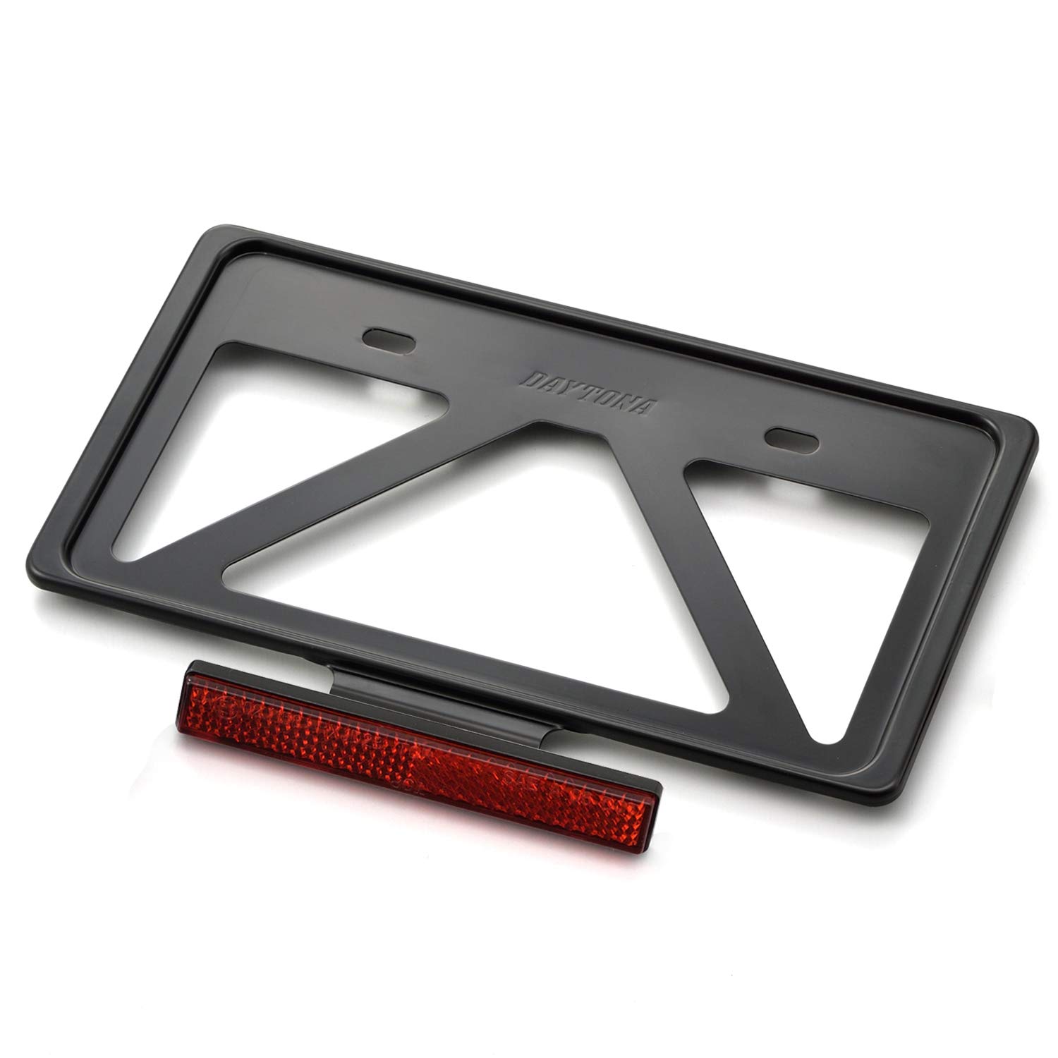 

Daytona Motorcycle License Plate Holder, 2021 New Standard Compliant, for 126cc and above, Lightweight, with Reflector, Black, 99670