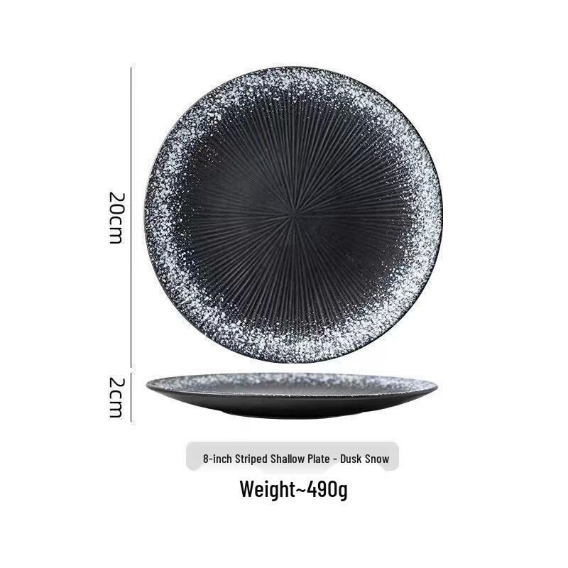 ZISIZ Ceramic Steak and Pasta Plate