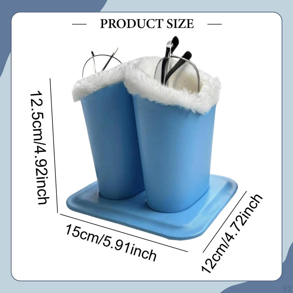 Lined Eyeglasses Holder Glasses Display Stand Multifunctional Storage Organizer for Office