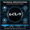 4 Pezzi 58MM Coprimozzi Centrali per Ruote Auto Badge Coprimozzo Cerchione Emblema Styling Per Kia Sauer CUB CEED Cerato Forte K8 K900 Optima Picanto RIO VG Ray EV