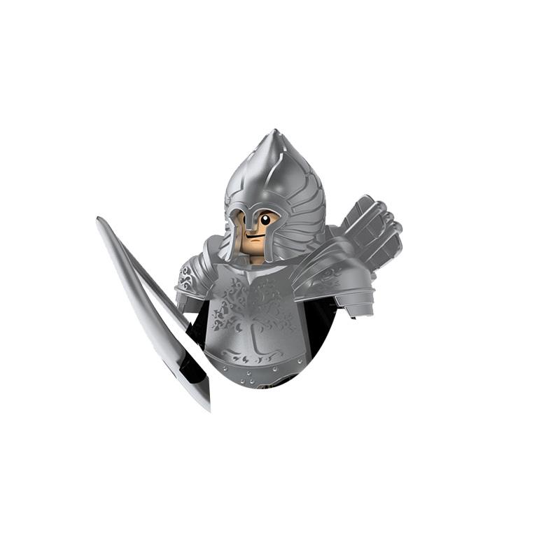 Medieval  Lord of Rings Series Gondor Soldiers Action Figures Model Small Particles Building Blocks Kids Toys Birthday Gifts