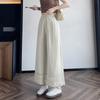 Women's Lace Trim Crochet Wide Leg Ankle Length Pants Summer Loose Thin Style Petite Friendly Sun Protection Casual Trousers