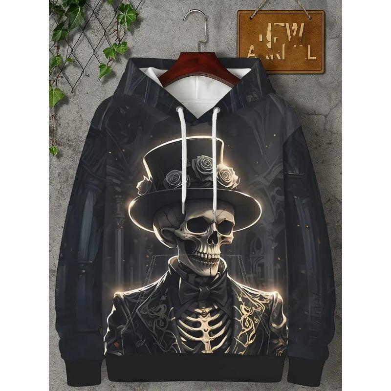Fashion Men's Hoodie Bloody 3D Print Fall Sweatshirt Hoodie Street Casual Boy Sweatshirt Hip Hop Men's Oversized Top Clothing