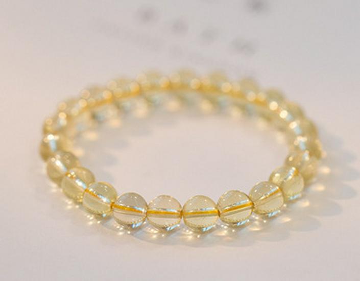 

Браслет из цитрина и рутилового кварца с бусинами для женщин