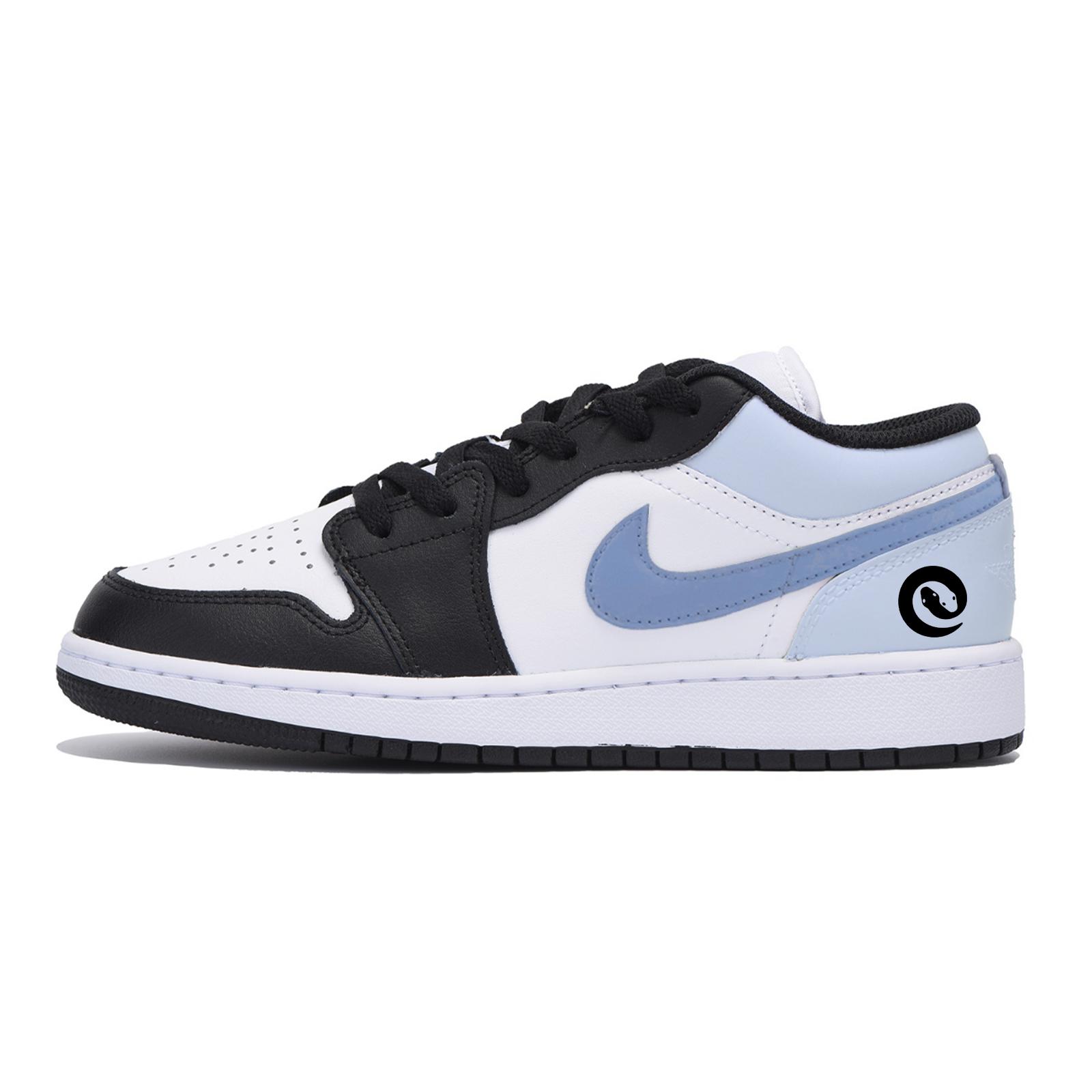 

Jordan Air Jordan 1 Puppy Fragment, Year Of The Snake Abrasion Resistant Low top Vintage Basketball Shoes Men s Black 553558-131(Team85-) 44