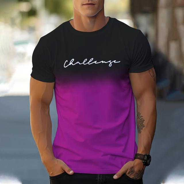2024 Casual Men's T-Shirts Change Print Tees Letter Fitness Shirt Oversized Short Sleeve Tops Boys Tops Vintage For Men T-Shirts