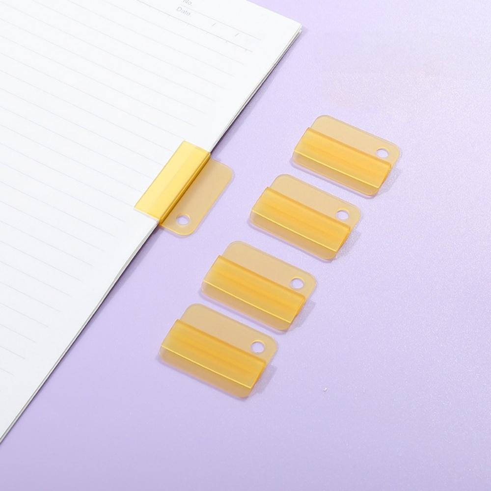5pcs Plastic Index Clip Colorful Multi-function Bookmark Clip Transparent File Classification File Classification Clamp