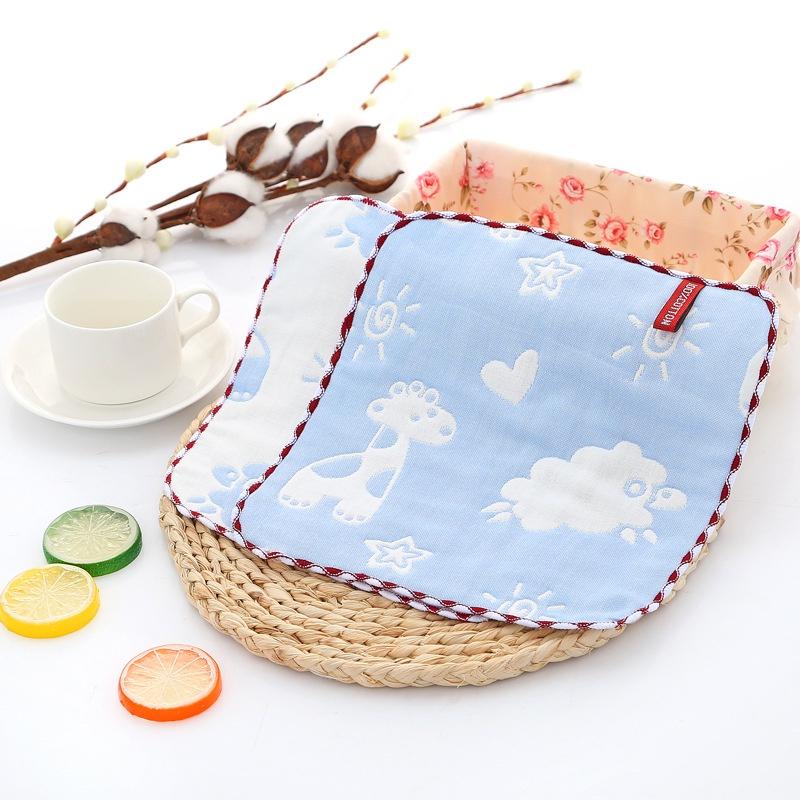 25 x 25 cm, quadratisches Handtuch aus reiner Baumwolle, 6-lagiges kleines Handtuch, Kindergarten-Wischtuch, Gaze-Taschentuch, kleines quadratisches Handtuch aus Baumwolle, Speicheltuch