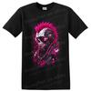 Cyberpunk Skull Punk Rock T Shirt W/ Neon Mohawk Headphones Graphic Design Tee