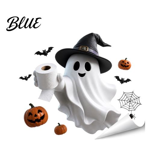 Halloween Party Bathroom Decals Waterproof Sticker And Ghost Decor Toilet Skeleton Print PVC Easy Installation Decals Peel Stick Spooky