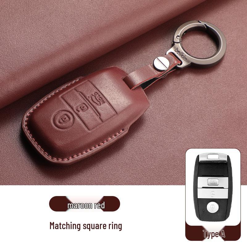 Premium Leather Key Case for Kia K3 K4 K5 KX3 KX5 Sportage Sorento