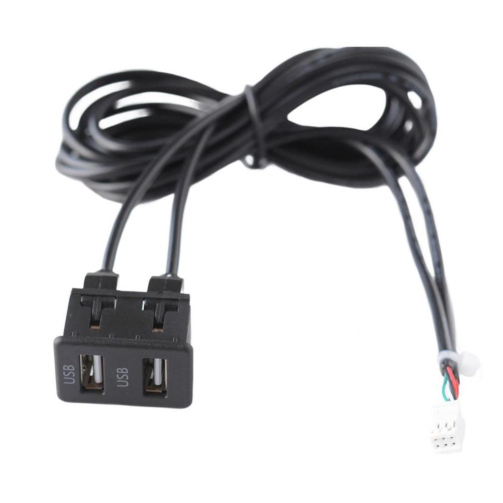 6 Pin USB Port Car Navigation USB Interface Dual USB Panel