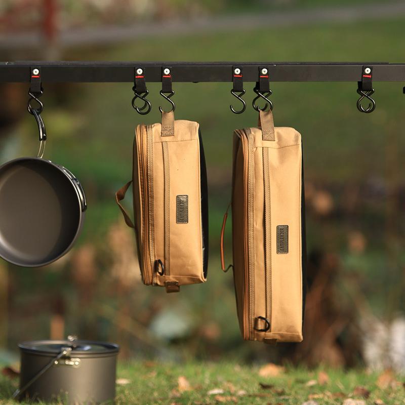 Outdoor Camping Tools Storage Bag Portable Tableware Ground Nail Stove Ground Nail Wind Rope Camping Bag Handbag