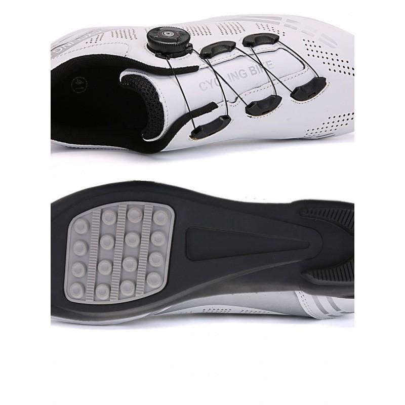Unisex Road MTB Cycling Shoes With Single Locking System Hard Sole Rubber Outsole