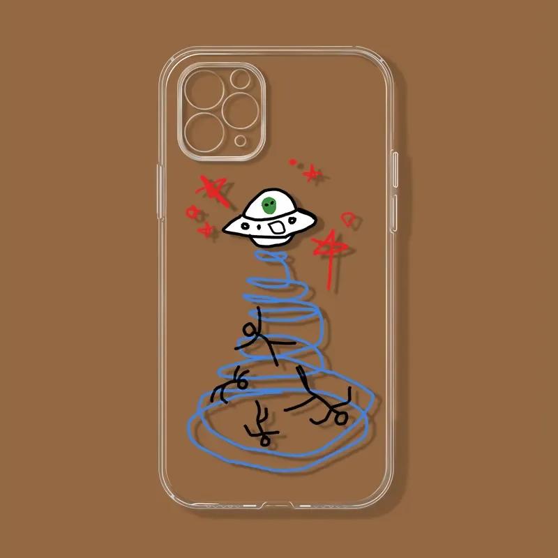 

Мультяшный Граффити Инопланетянин НЛО Чехол Для Телефона Для Samsung Galaxy S23 S24 S22 S25 Ultra Plus Чехол Для Galaxy S25+ S24+ S23+ S22+ Оболочка Galaxy S23Plus