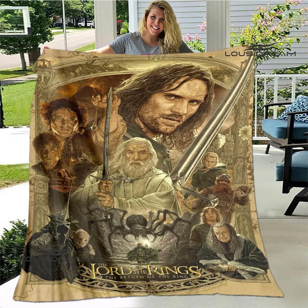 L-Lord of the Rings Printed blanket Flannel Warm Blanket Soft Comfortable Blanket Home Travel Blanket bed linings Birthday Gift