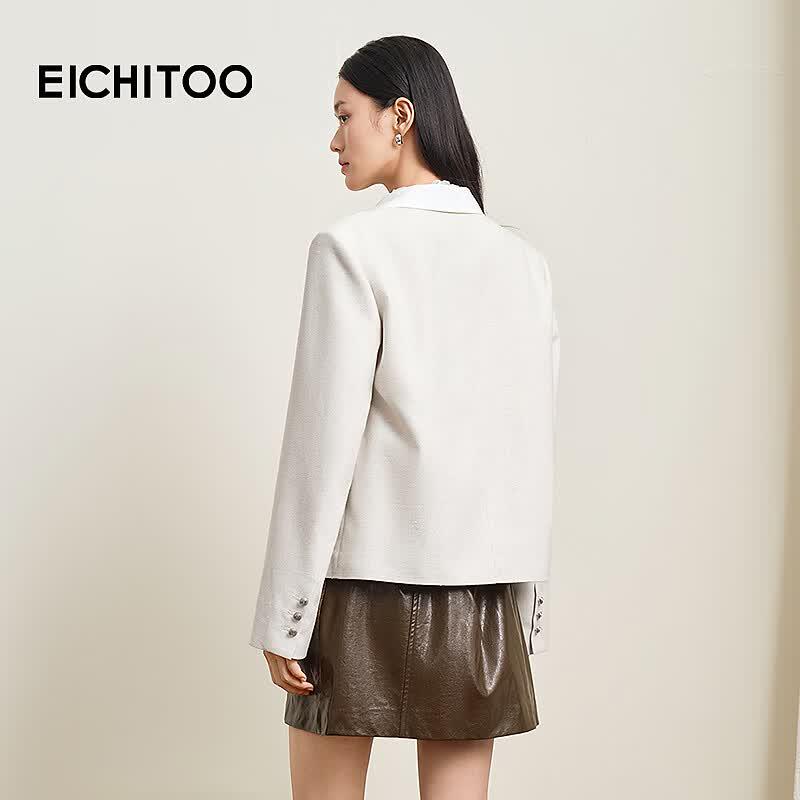 EICHITOO Linen Blend Casual Short Jacket