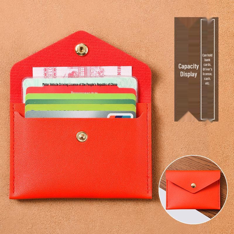 Women's Ultra-Thin Card Holder & Coin Purse Keychain - Compact Multifunctional ID & Business Card Organizer